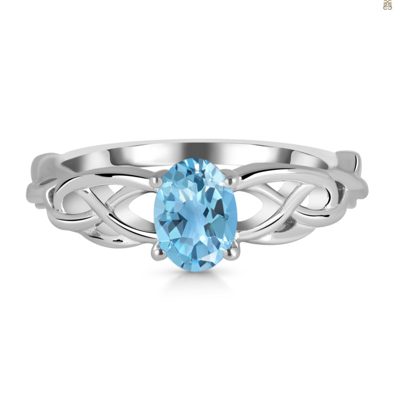 Blue Topaz Ring BTZ-RDR-369.