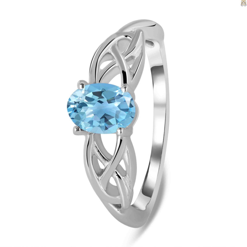 Blue Topaz Ring BTZ-RDR-369.