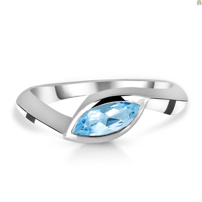 Blue Topaz Ring BTZ-RDR-378.