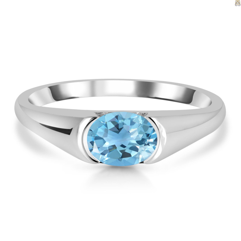 Blue Topaz Ring BTZ-RDR-381.
