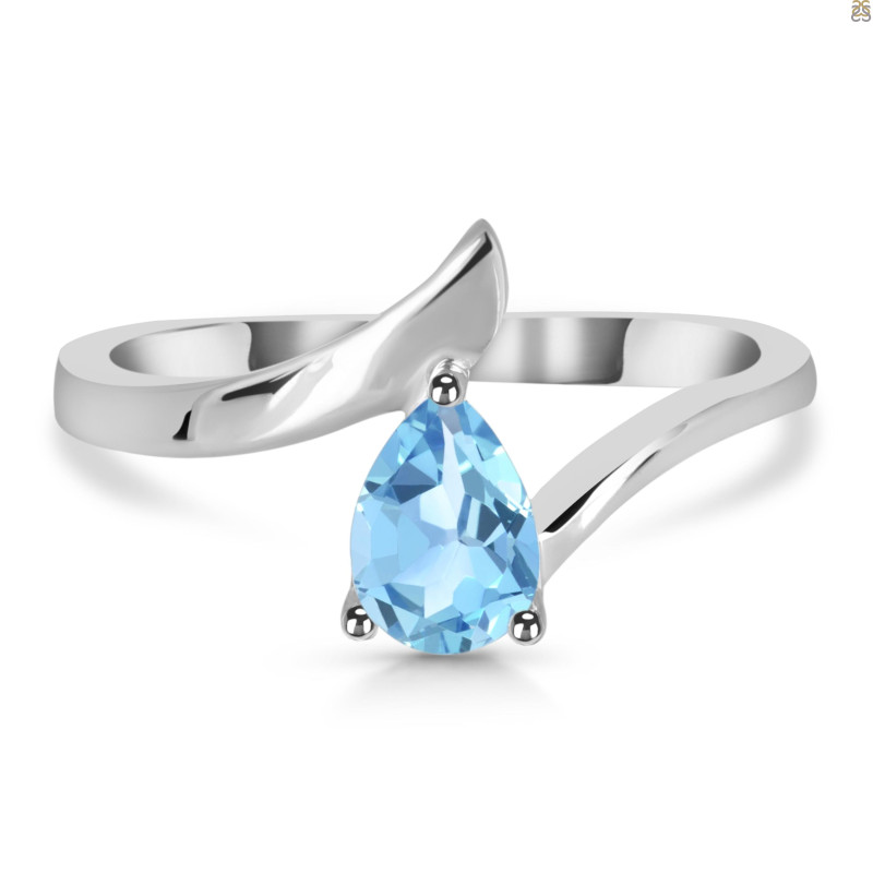 Blue Topaz Ring BTZ-RDR-382.