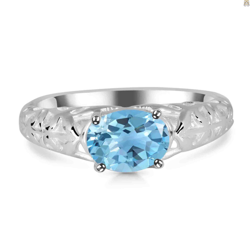 Blue Topaz Ring BTZ-RDR-385.
