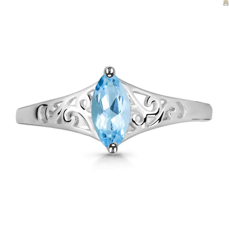 Blue Topaz Ring BTZ-RDR-386.