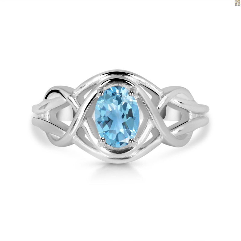 Blue Topaz Ring BTZ-RDR-387.