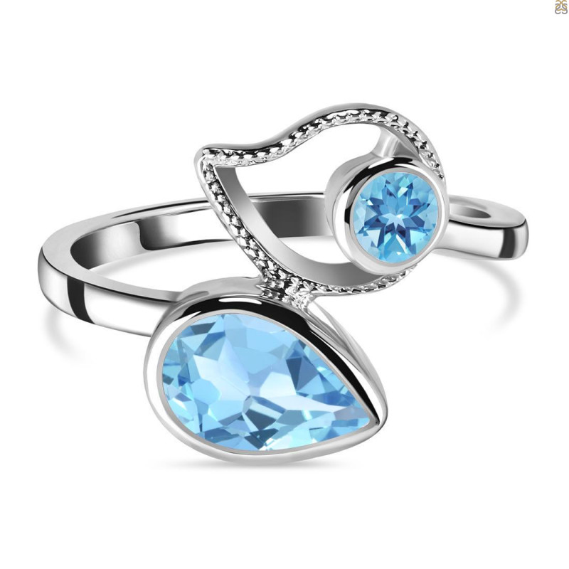 Blue Topaz Ring BTZ-RDR-39.