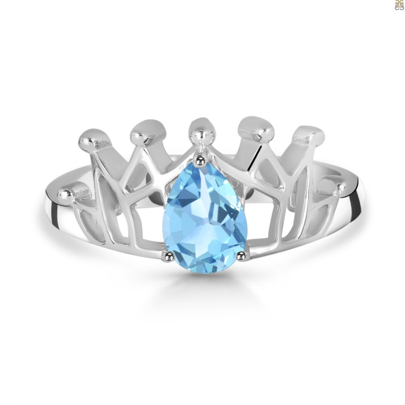 Blue Topaz Ring BTZ-RDR-390.