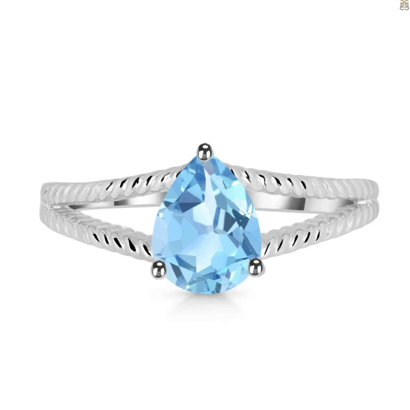 Blue Topaz Ring BTZ-RDR-392.