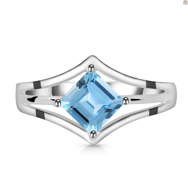 Blue Topaz Ring BTZ-RDR-408.