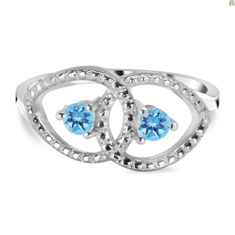 Blue Topaz Ring BTZ-RDR-41.