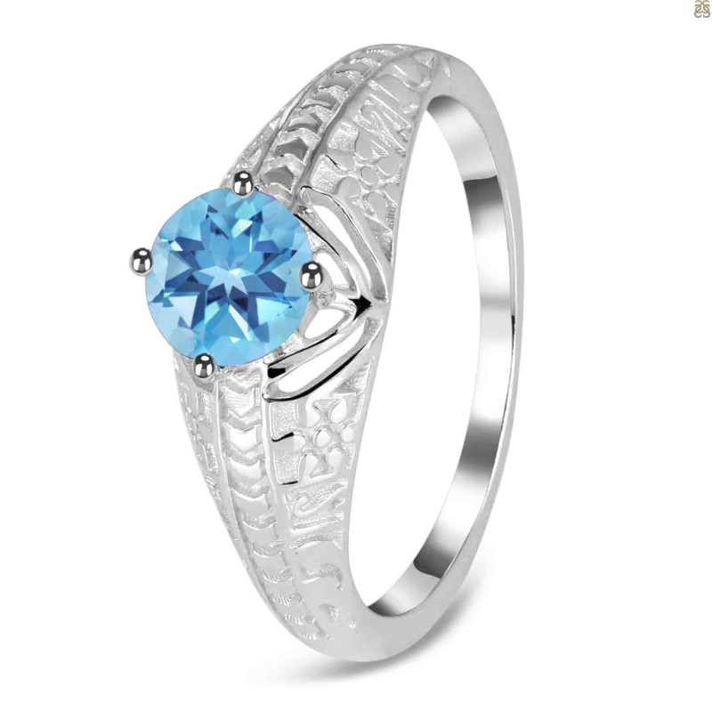 Blue Topaz Ring BTZ-RDR-410.