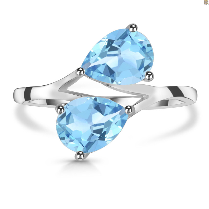 Blue Topaz Ring BTZ-RDR-416.