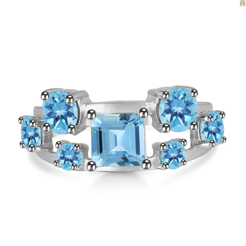 Blue Topaz Ring BTZ-RDR-457.