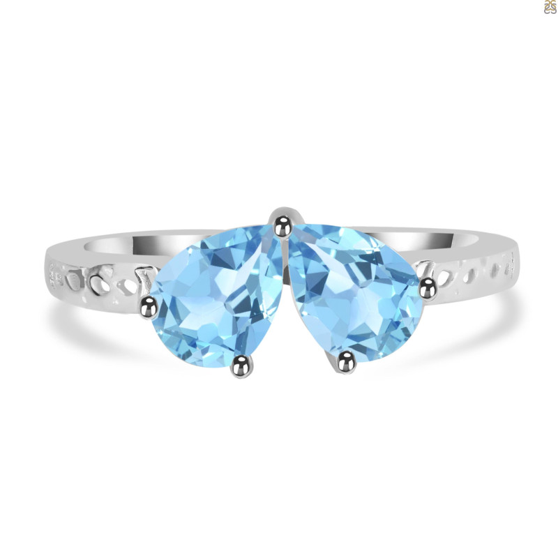Blue Topaz Ring BTZ-RDR-458.