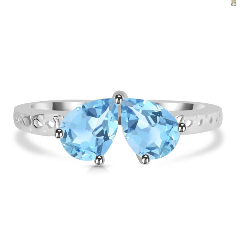 Blue Topaz Ring BTZ-RDR-458.