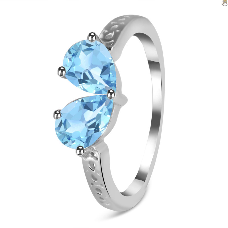 Blue Topaz Ring BTZ-RDR-458.