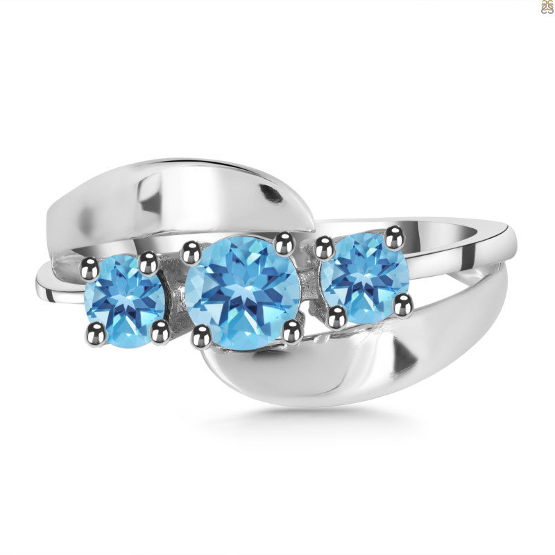Blue Topaz Ring BTZ-RDR-460.