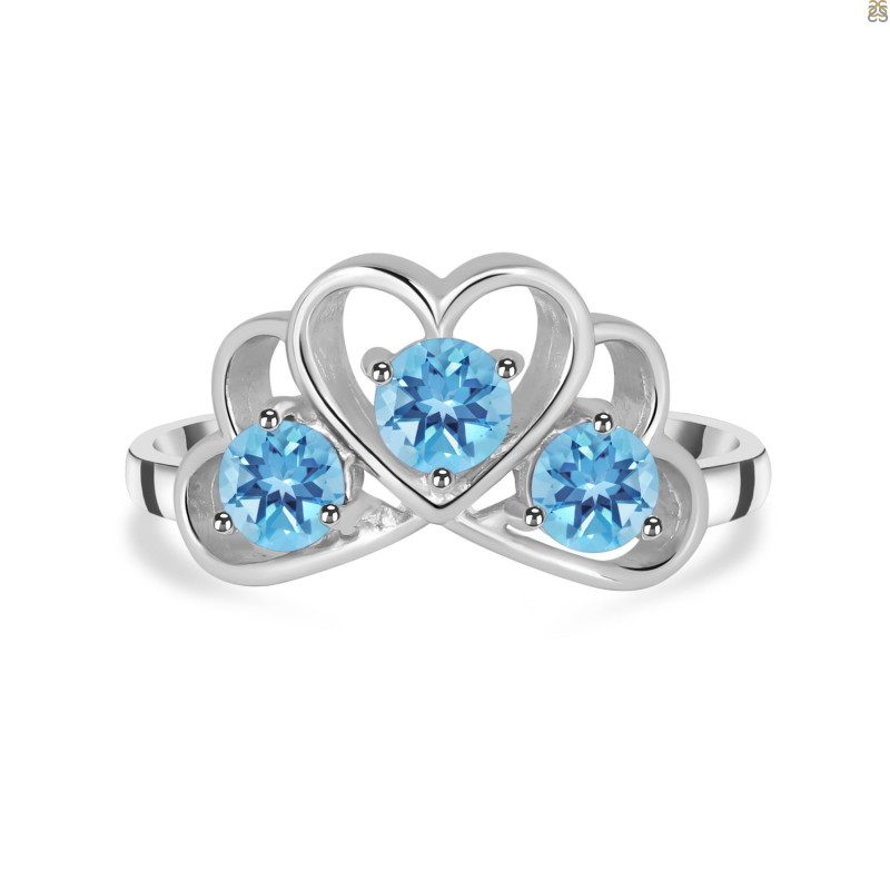 Blue Topaz Ring BTZ-RDR-467.