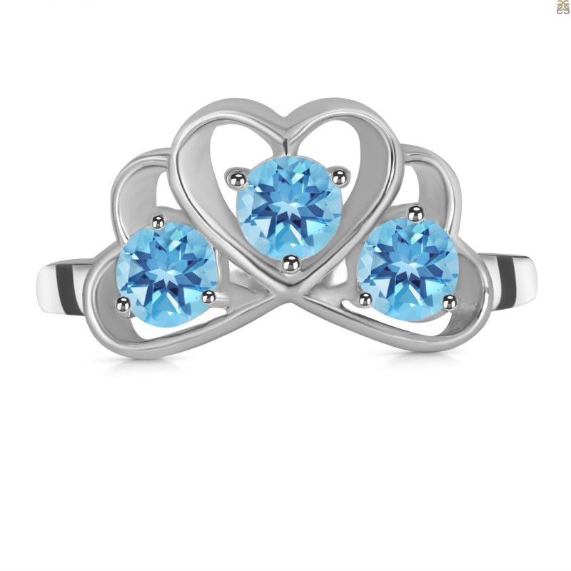 Blue Topaz Ring BTZ-RDR-467.