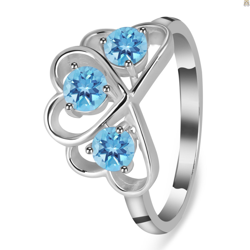 Blue Topaz Ring BTZ-RDR-467.