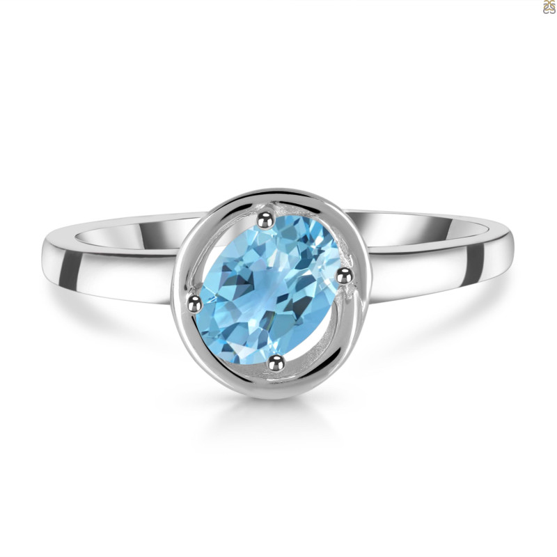 Blue Topaz Ring BTZ-RDR-468.