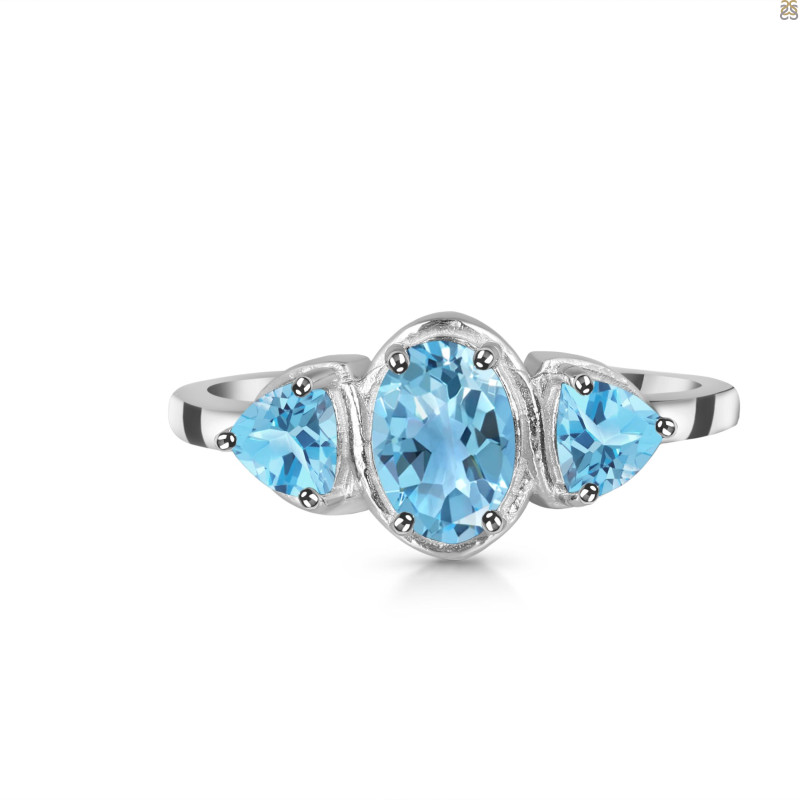 Blue Topaz Ring BTZ-RDR-469.