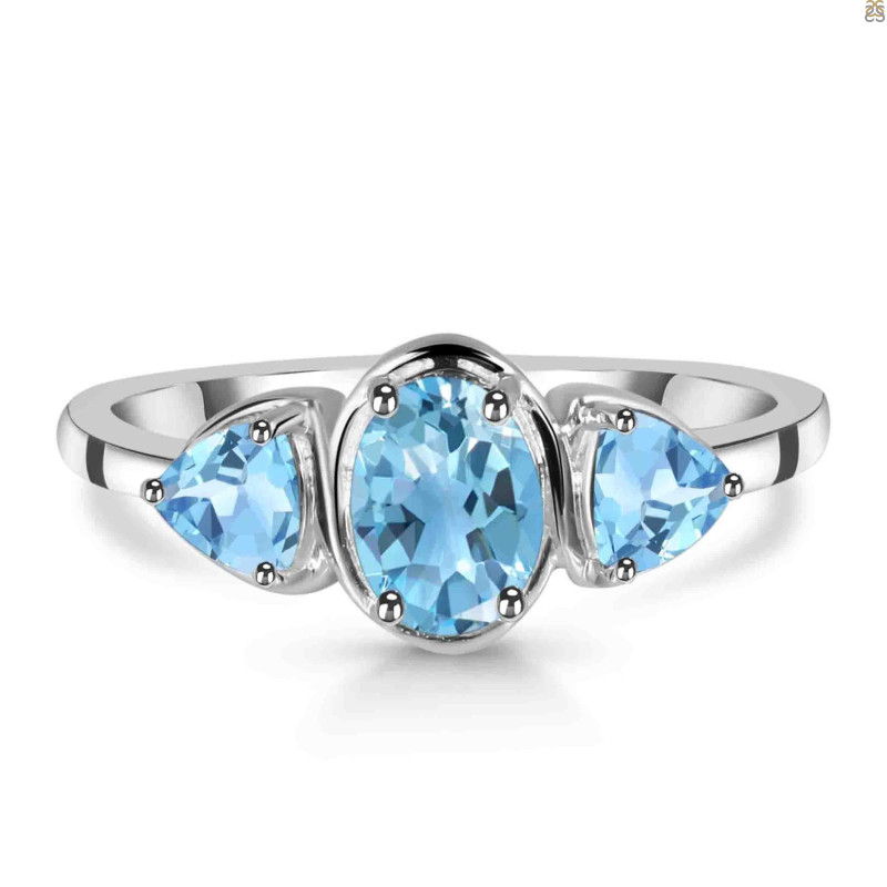 Blue Topaz Ring BTZ-RDR-469.