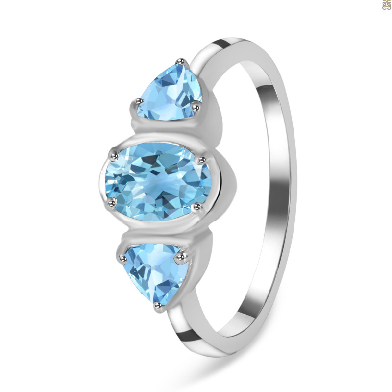 Blue Topaz Ring BTZ-RDR-469.