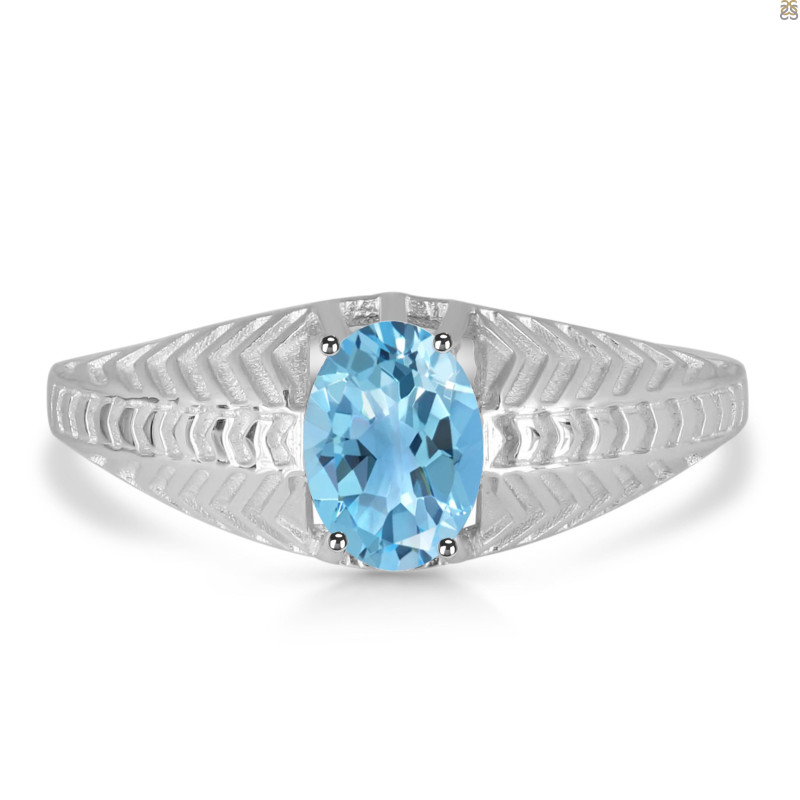 Blue Topaz Ring BTZ-RDR-471.