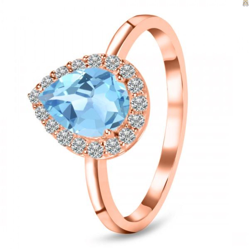 Blue Topaz Ring BTZ-RR-401.