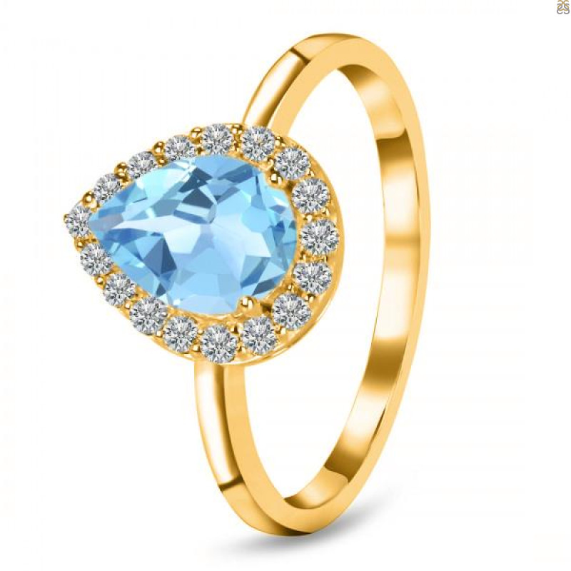 Blue Topaz Ring BTZ-RR-401.