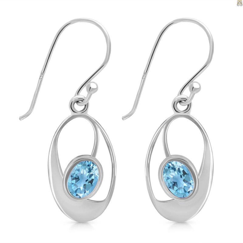 Blue Topaz Earring BTZ-RDE-272.