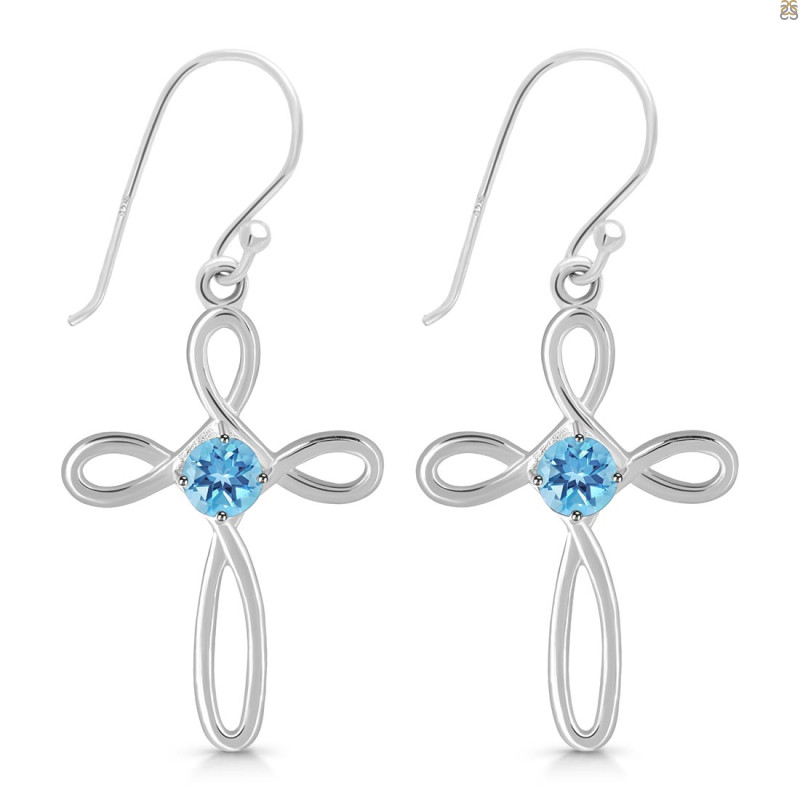 Blue Topaz Earring BTZ-RDE-425.