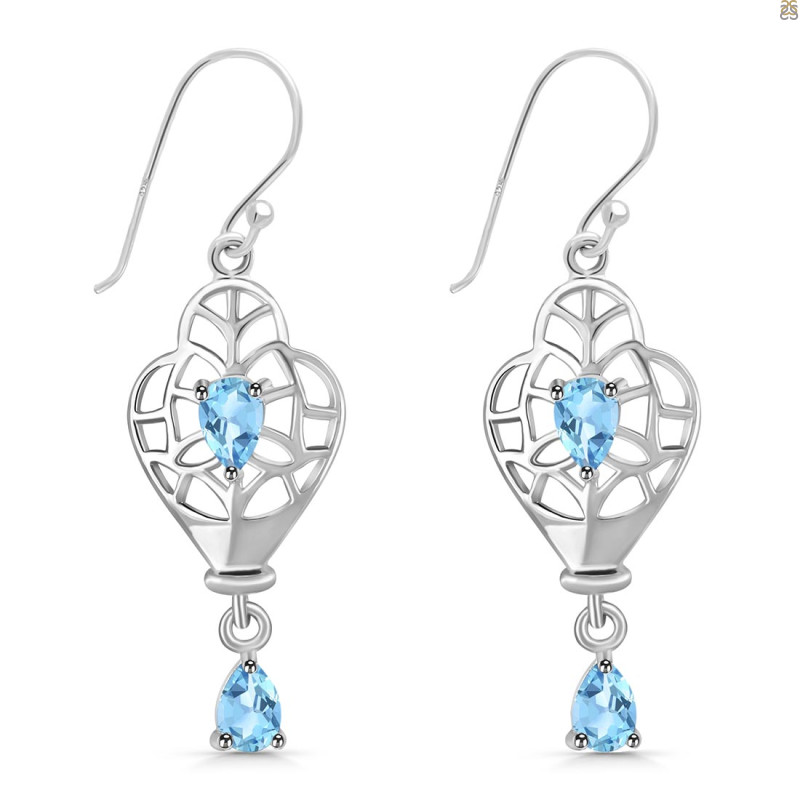 Blue Topaz Earring BTZ-RDE-67.