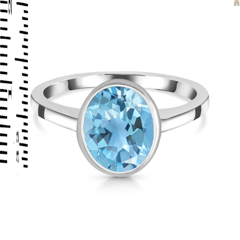 Blue Topaz Ring BTZ-RDR-1623.