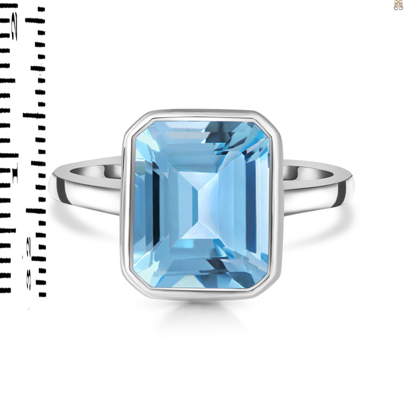 Blue Topaz Ring BTZ-RDR-1752.