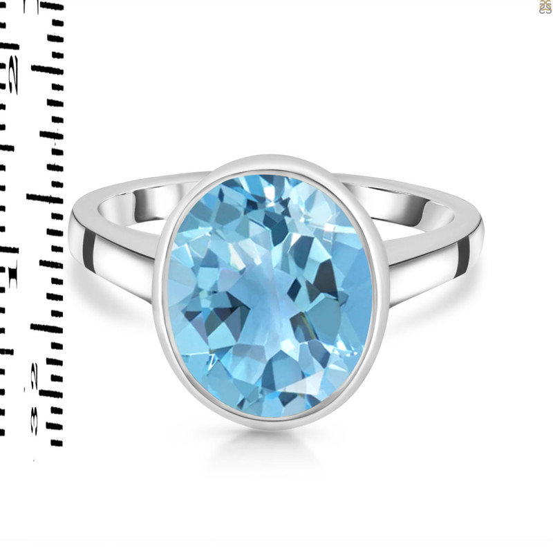 Blue Topaz Ring BTZ-RDR-1806.