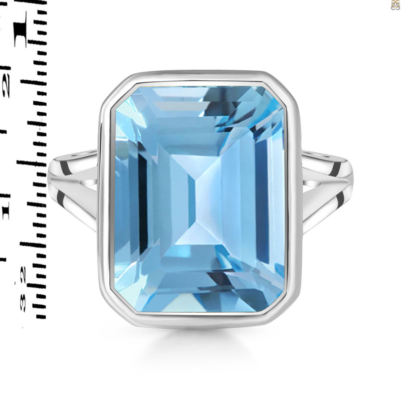 Blue Topaz Ring BTZ-RDR-1847.