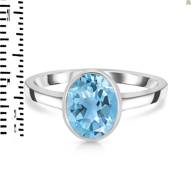 Blue Topaz Ring BTZ-RDR-1882.