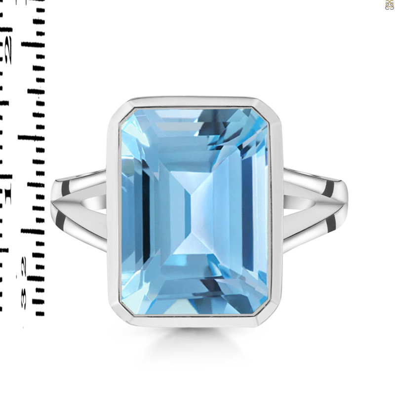 Blue Topaz Ring BTZ-RDR-1917.