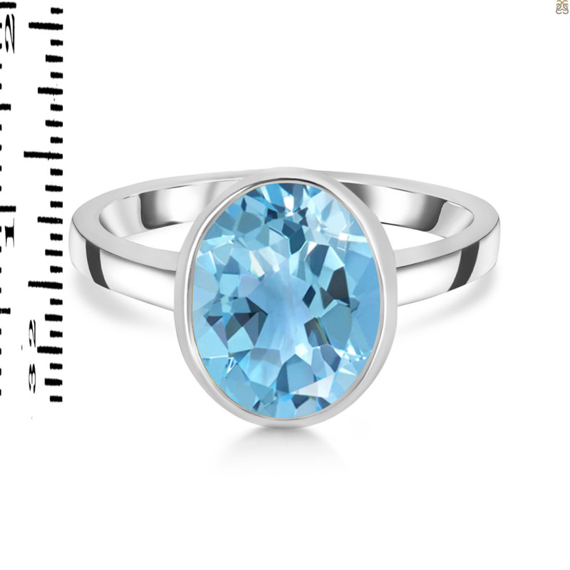 Blue Topaz Ring BTZ-RDR-1924.