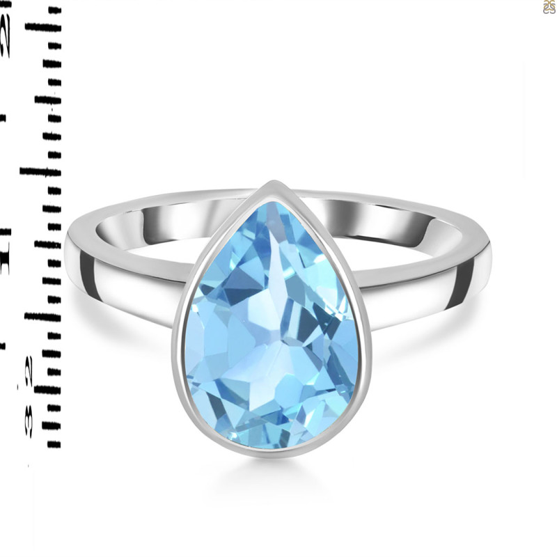 Blue Topaz Ring BTZ-RDR-2764.