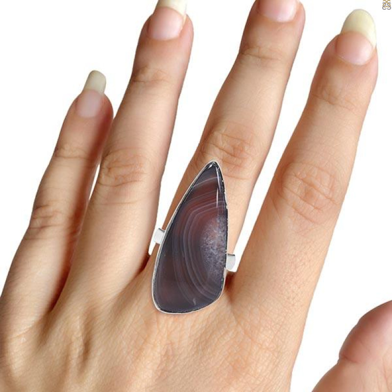 Botswana Agate Adjustable Ring-ADJ-R BWA-2-103