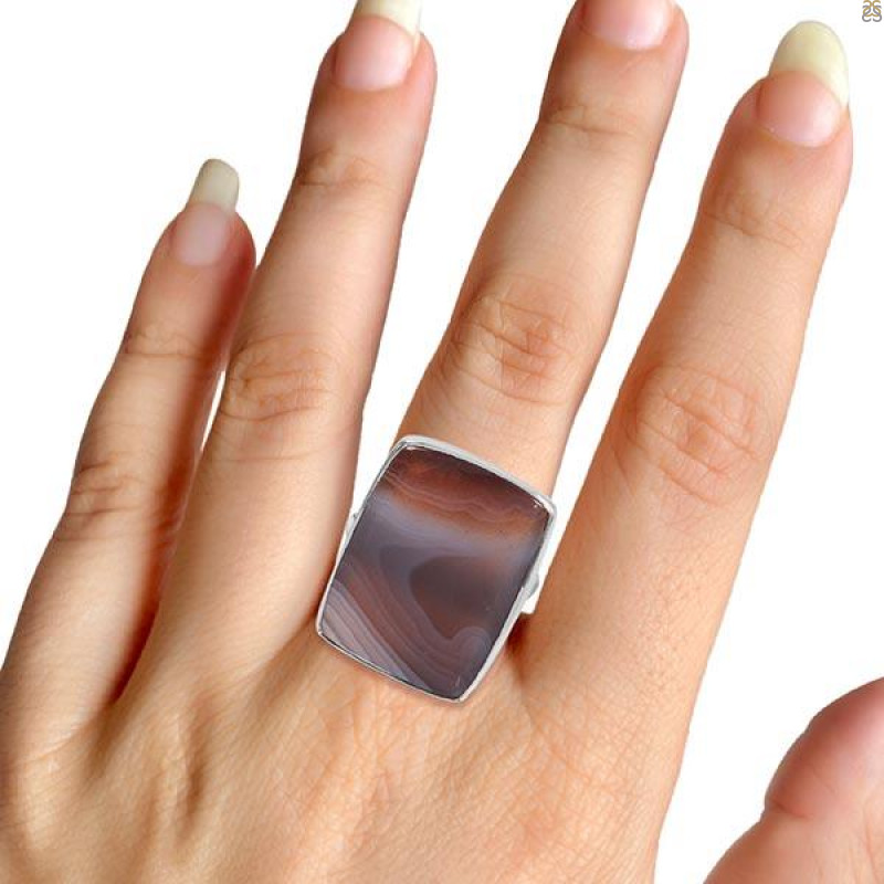 Botswana Agate Adjustable Ring-ADJ-R BWA-2-132