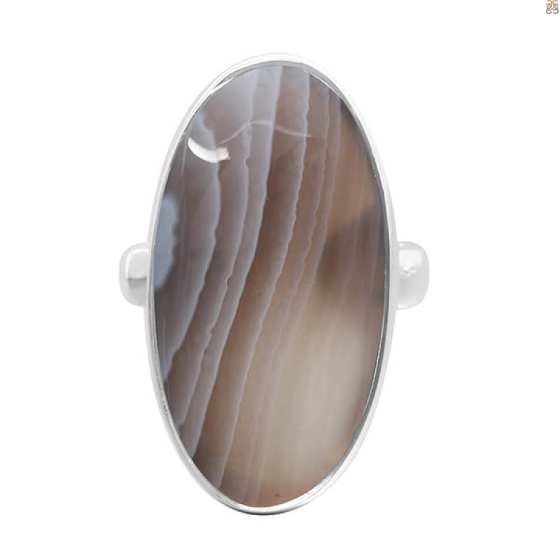 Botswana Agate Ring-R-Size-7 BWA-2-35