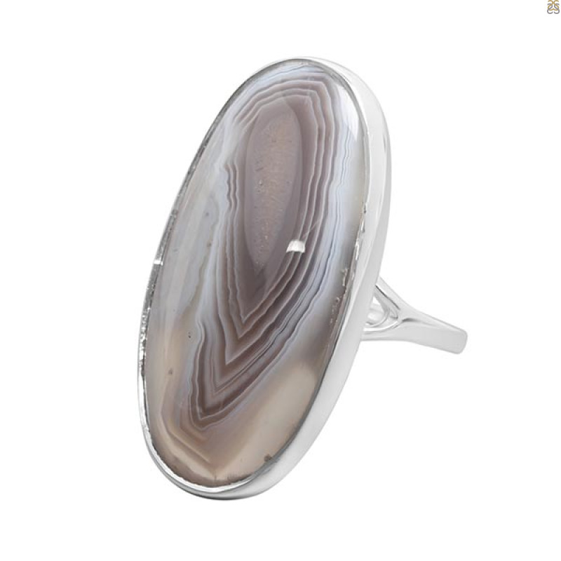 Botswana Agate Ring-R-Size-6 BWA-2-36