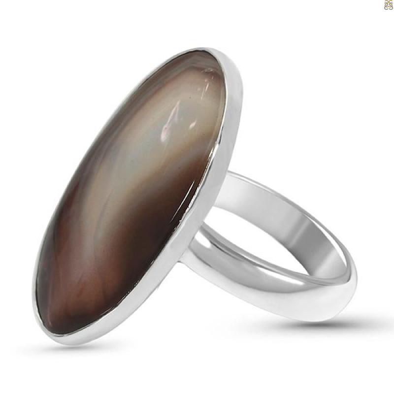 Botswana Agate Ring-R-Size-9 BWA-2-59