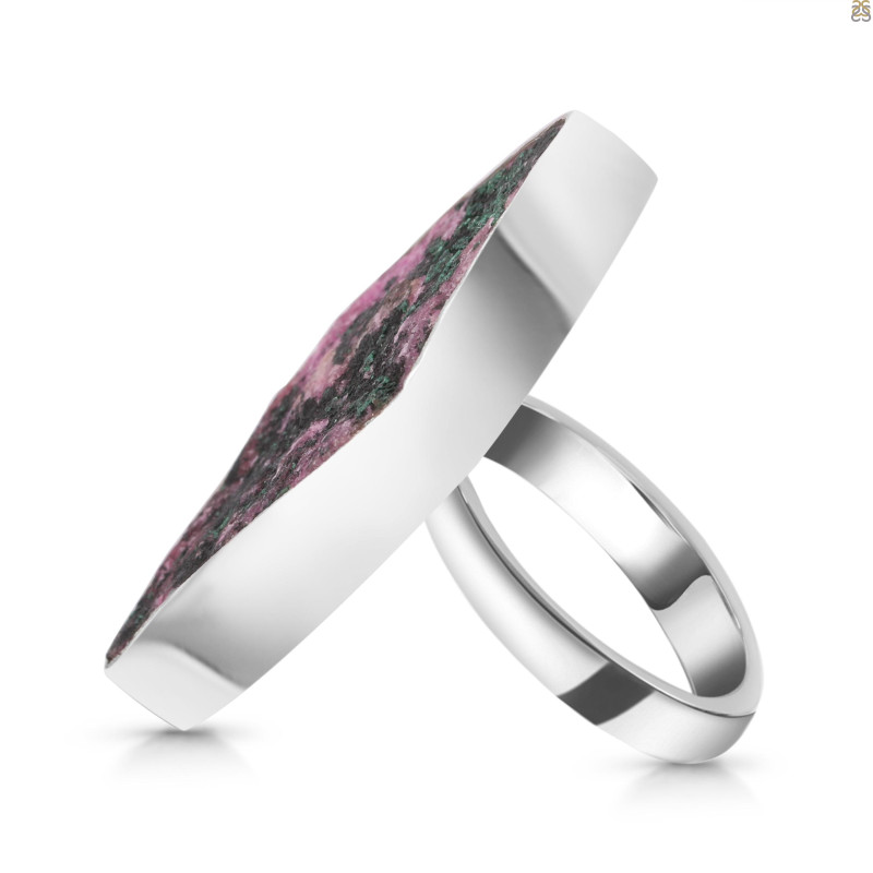 Cobalt Calcite Druzy Adjustable Ring-ADJ-R CBC-2-123