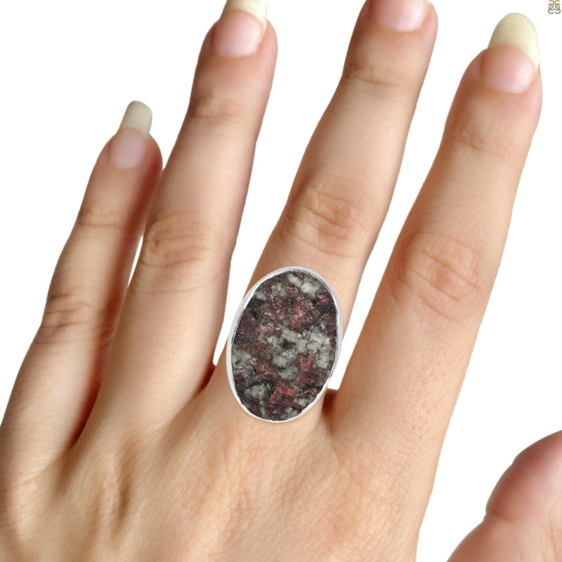 Eudialyte Druzy Adjustable Ring-ADJ-R EUD-2-135
