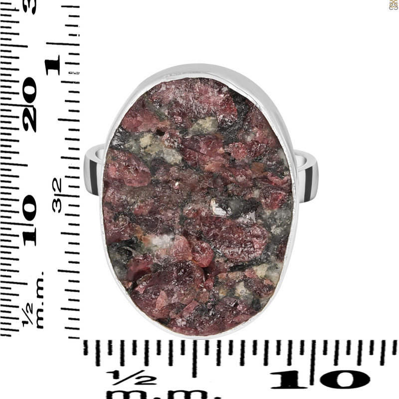 Eudialyte Druzy Adjustable Ring-ADJ-R EUD-2-138