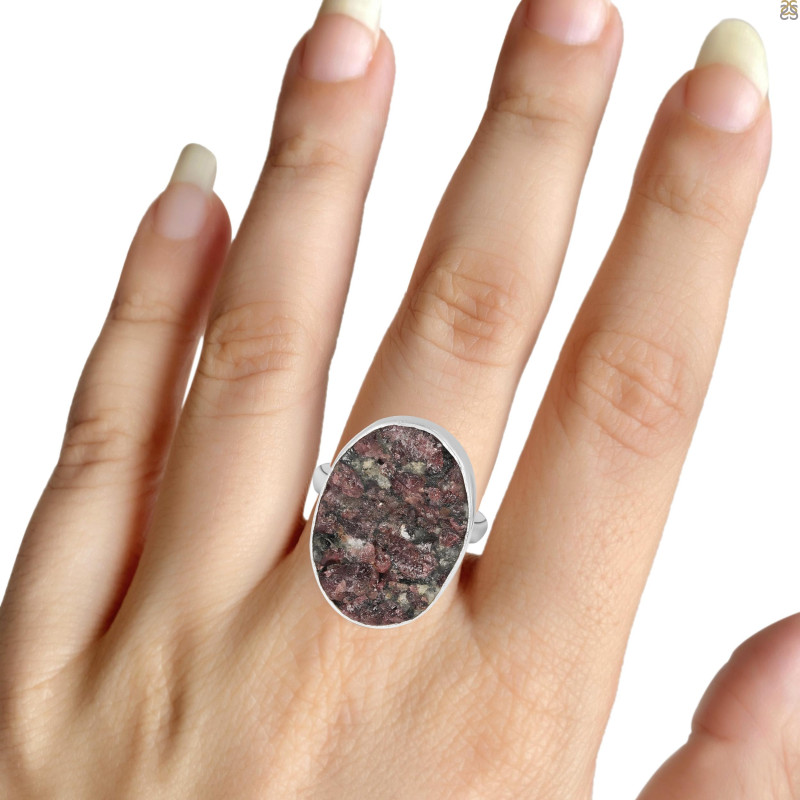 Eudialyte Druzy Adjustable Ring-ADJ-R EUD-2-138